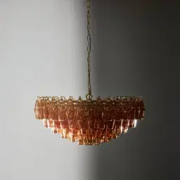 Elara Chandelier - Amber Glass