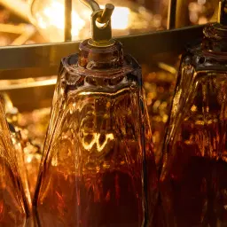 Elara Chandelier - Amber Glass