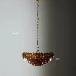 Elara Chandelier - Smokey Glass