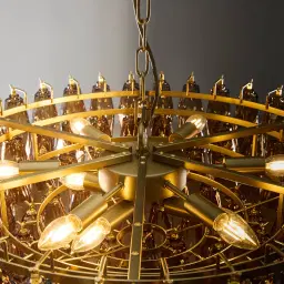 Elara Chandelier - Smokey Glass