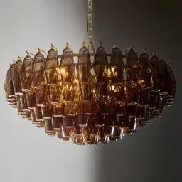 Elara Chandelier - Smokey Glass