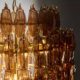 Solene Chandelier - Amber Glass