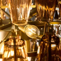 Solene Chandelier - Amber Glass