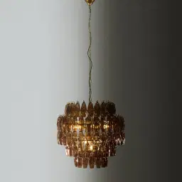 Solene Chandelier - Smokey Glass