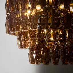 Solene Chandelier - Smokey Glass