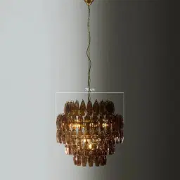 Solene Chandelier - Smokey Glass