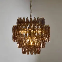 Solene Chandelier - Smokey Glass