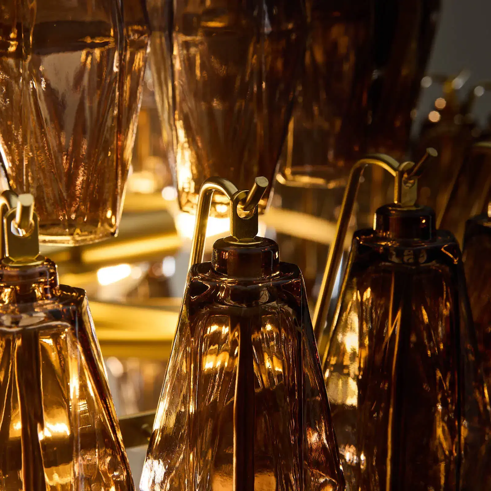 Solene Chandelier - Smokey Glass
