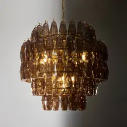 Solene Chandelier - Smokey Glass