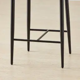 Amali Dove Grey Woven Fabric Counter Stool