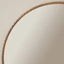 Millaray III Antique Gold Round Mirror