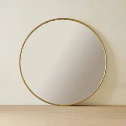 Millaray III Antique Gold Round Mirror