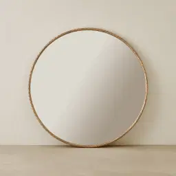 Millaray III Antique Gold Round Mirror