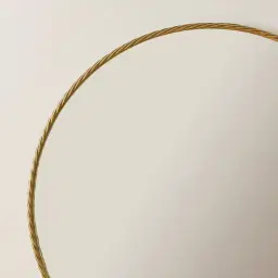 Millaray III Antique Gold Round Mirror