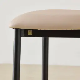 Amali Sand Beige Vegan Leather Counter Stool