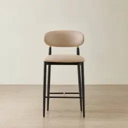 Amali Sand Beige Vegan Leather Counter Stool
