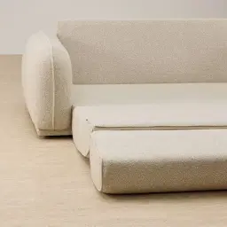 Euka Pearl Beige Fabric 2 Seater Sofa Bed