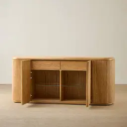 Terra Linea Light Brown Ash Veneer Sideboard