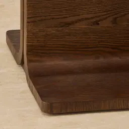 Atelier Amber Brown Ash Veneer Side Table with Taj Mahal Sintered Stone Top