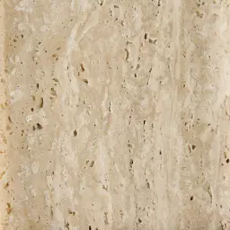 Rikki Beige Travertine Candle Holder 14cm