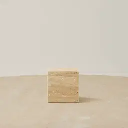 Marni Beige Travertine Bookend 9cm
