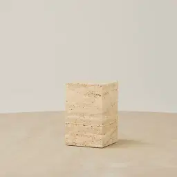 Marni Beige Travertine Bookend 14cm