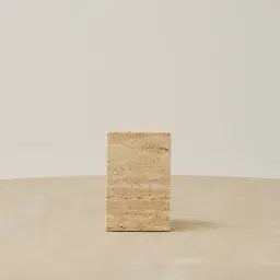 Marni Beige Travertine Bookend 14cm