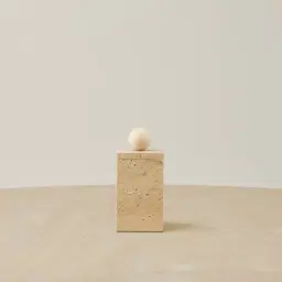 Peta Beige Travertine Box 17.5cm
