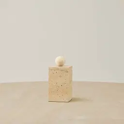 Peta Beige Travertine Box 17.5cm