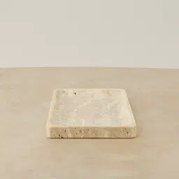 Voni Beige Travertine Rectangular Tray