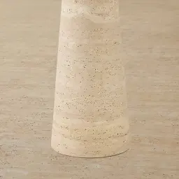 Hora Beige Travertine Side Table