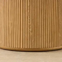 Terra Linea Light Ash Veneer Round Dining Table - Single Leg 150cm