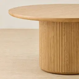 Terra Linea Light Ash Veneer Round Dining Table - Single Leg 150cm