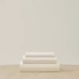 White Canvas Book Storage Box - Set of 3