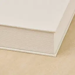White Canvas Book Storage Box - Set of 3
