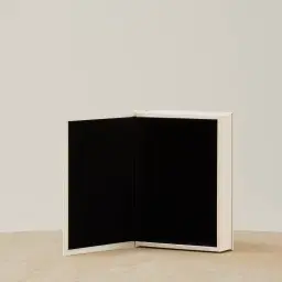 White Canvas Book Storage Box - Set of 3