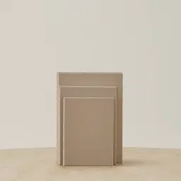 Taupe Canvas Book Storage Box - Set of 3