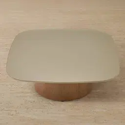 Felina Brown Oak Veneer Coffee Table with Champagne Gold Glass Top - 100x36cm