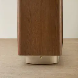 Felina Brown Oak Veneer Dresser with Champagne Gold Glass Top