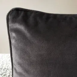 Remi II Charcoal Velvet Cushion