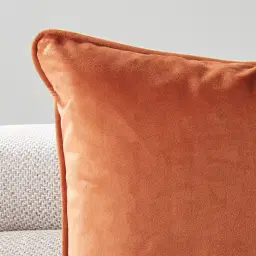 Remi II Rust Velvet Cushion
