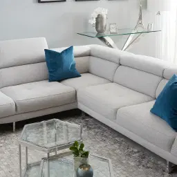 Remi II River Blue Velvet Cushion