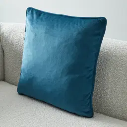 Remi II River Blue Velvet Cushion