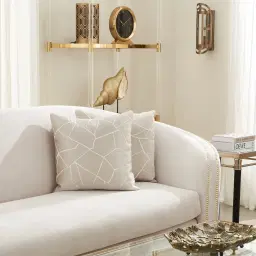 Hyacinth II Cream Pattern Cushion