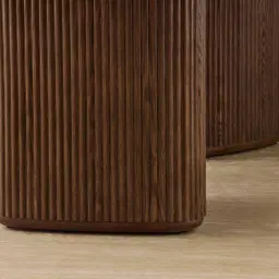 Terra Linea Amber Brown Ash Two-Triangular Leg Dining Table - 270cm x 120cm