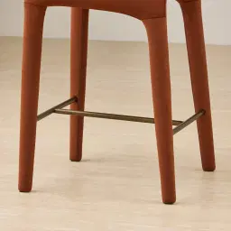 Debra Copper Brown Velveteen Fabric Counter Stool