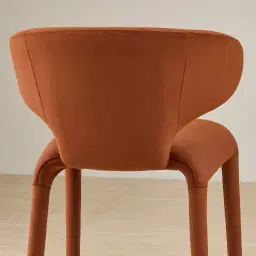 Debra Copper Brown Velveteen Fabric Counter Stool