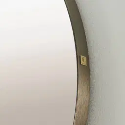 Kade Brushed Bronze Round Aluminium Mirror 90cm