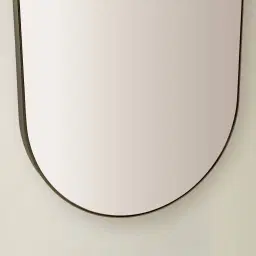 Kade Brushed Bronze Oval Aluminium Mirror 180x50cm