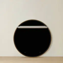Kade Brushed Gold Round Aluminium Mirror 90cm